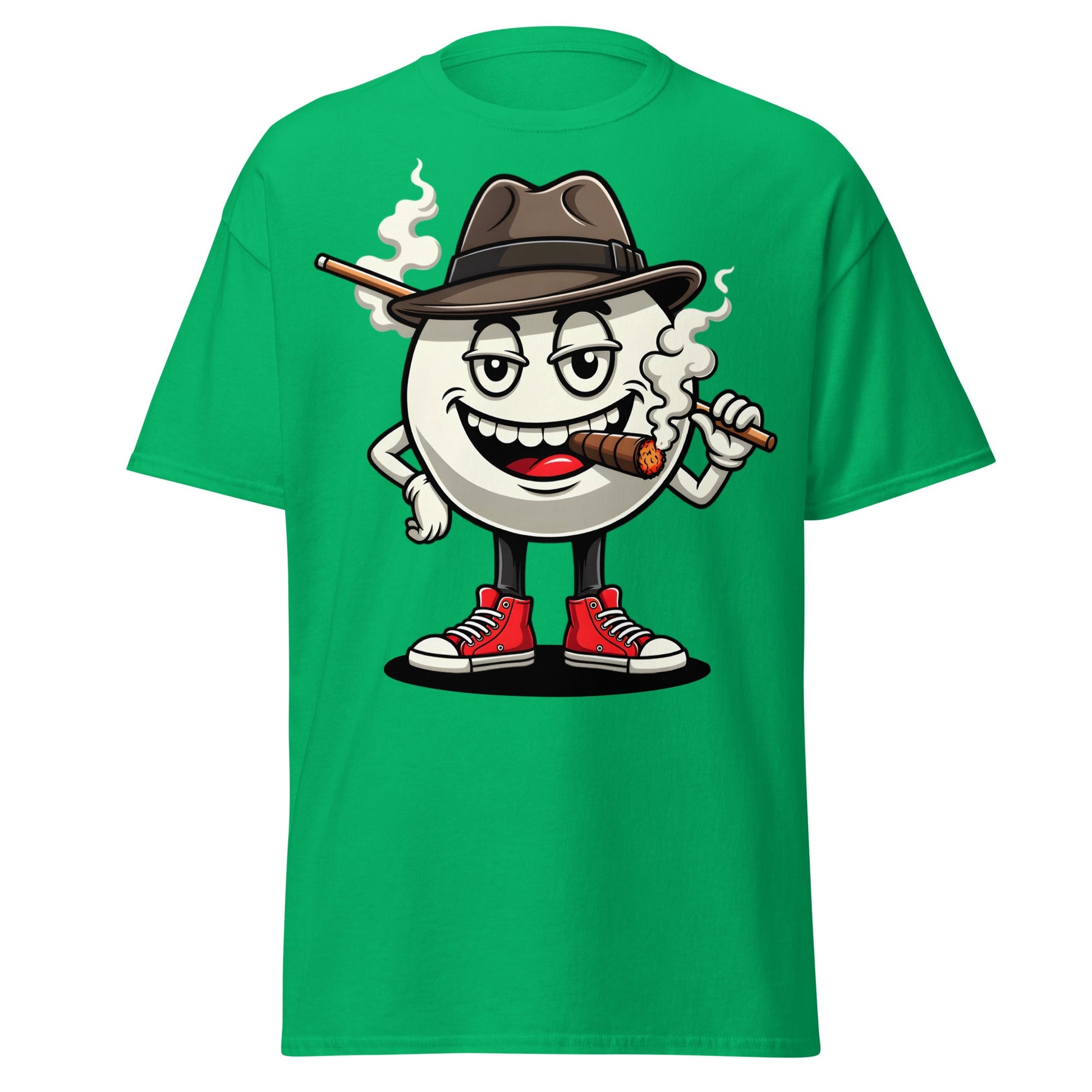 Pool Shark Billiard Ball Cartoon T-Shirt | Funny Hustler Tee - Irish Green - T-Shirts Online