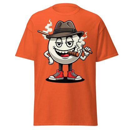 Pool Shark Billiard Ball Cartoon T-Shirt | Funny Hustler Tee - Orange - T-Shirts Online