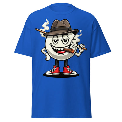 Pool Shark Billiard Ball Cartoon T-Shirt | Funny Hustler Tee - Royal - T-Shirts Online