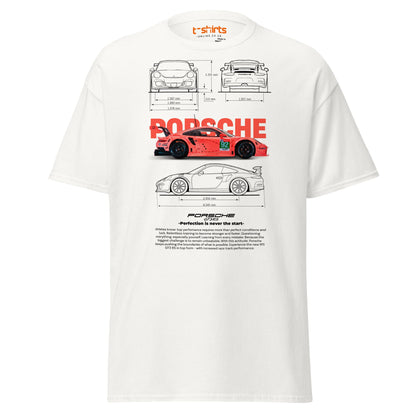 Porsche 911 GT3 RS T-Shirt | Racing Car Tee - White - T-Shirts Online