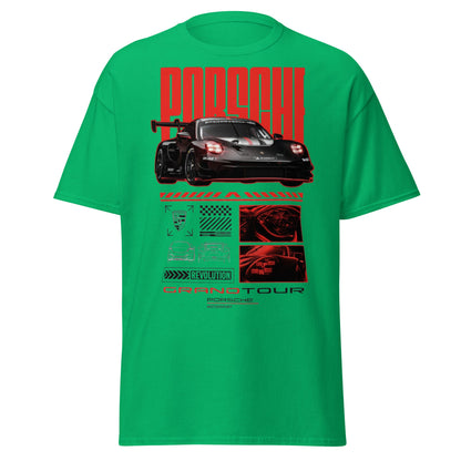 Porsche Grand Tour T-Shirt - Motorsport Racing Tee - Irish Green - T-Shirts Online
