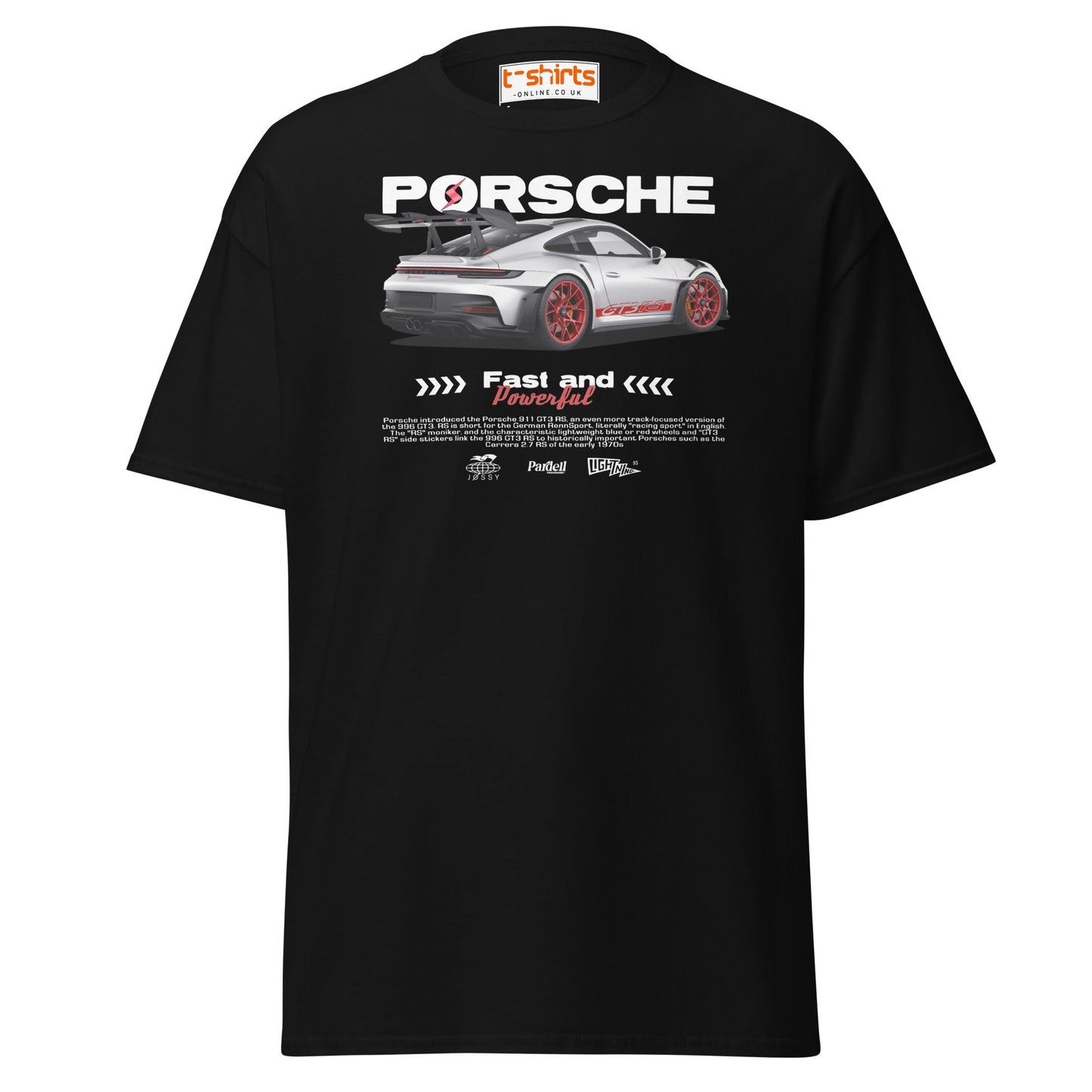 Porsche GT3 RS T-Shirt | Fast & Powerful Car Tee - Black - T-Shirts Online