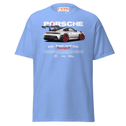 Porsche GT3 RS T-Shirt | Fast & Powerful Car Tee - Carolina Blue - T-Shirts Online