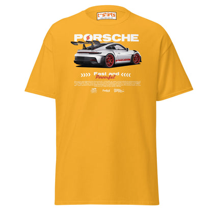 Porsche GT3 RS T-Shirt | Fast & Powerful Car Tee - Gold - T-Shirts Online