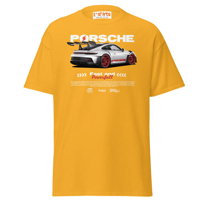 Porsche GT3 RS T-Shirt | Fast & Powerful Car Tee - Gold - T-Shirts Online
