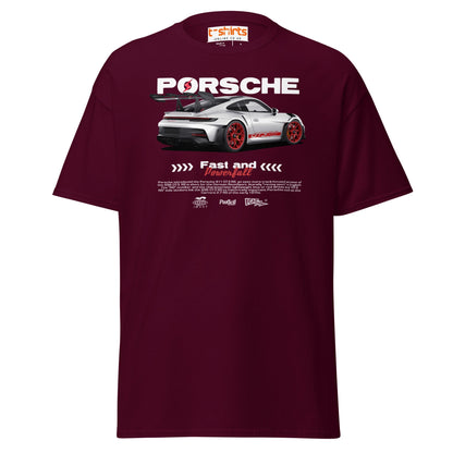 Porsche GT3 RS T-Shirt | Fast & Powerful Car Tee - Maroon - T-Shirts Online