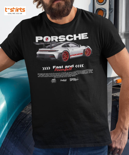 Porsche GT3 RS T-Shirt | Fast & Powerful Car Tee - Maroon - T-Shirts Online