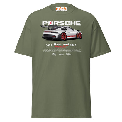 Porsche GT3 RS T-Shirt | Fast & Powerful Car Tee - Military Green - T-Shirts Online
