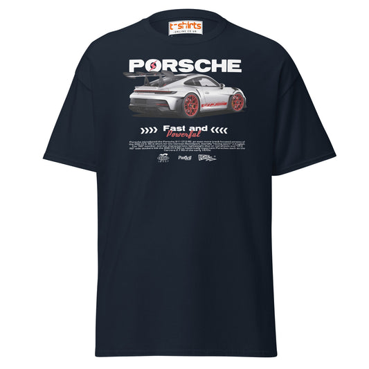 Porsche GT3 RS T-Shirt | Fast & Powerful Car Tee - Navy - T-Shirts Online