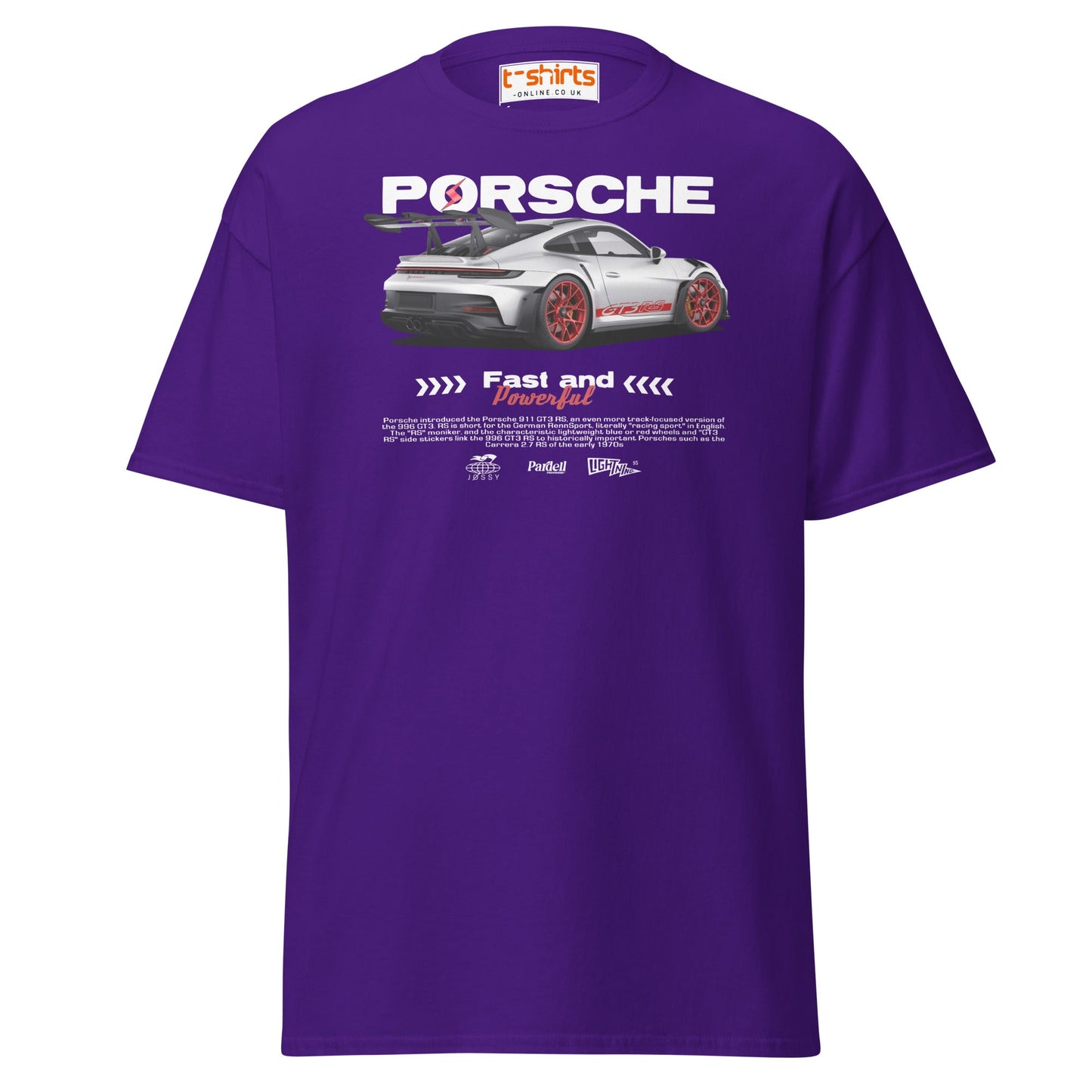 Porsche GT3 RS T-Shirt | Fast & Powerful Car Tee - Purple - T-Shirts Online