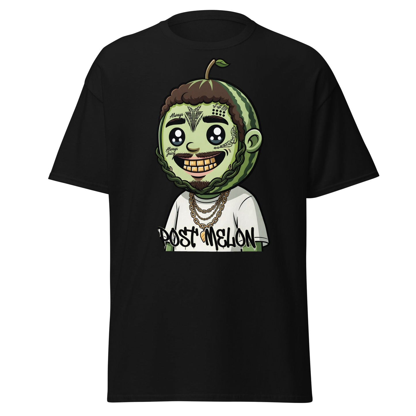 Post Melon T-Shirt - Funny Rap Parody Watermelon Tee - Black - T-Shirts Online