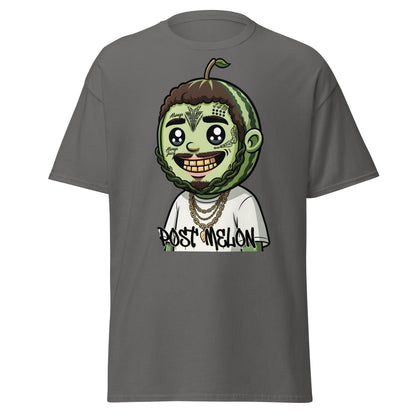 Post Melon T-Shirt - Funny Rap Parody Watermelon Tee - Charcoal - T-Shirts Online
