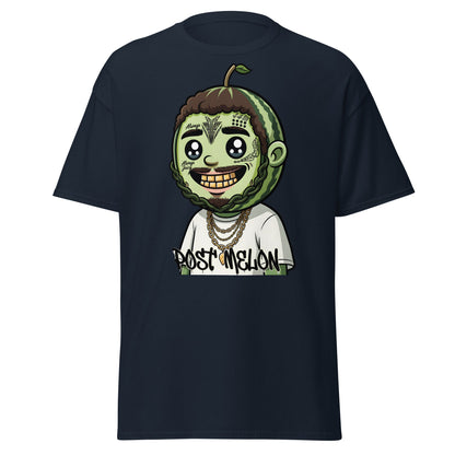 Post Melon T-Shirt - Funny Rap Parody Watermelon Tee - Navy - T-Shirts Online