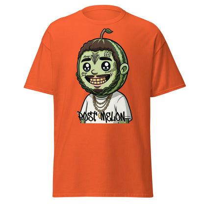 Post Melon T-Shirt - Funny Rap Parody Watermelon Tee - Orange - T-Shirts Online