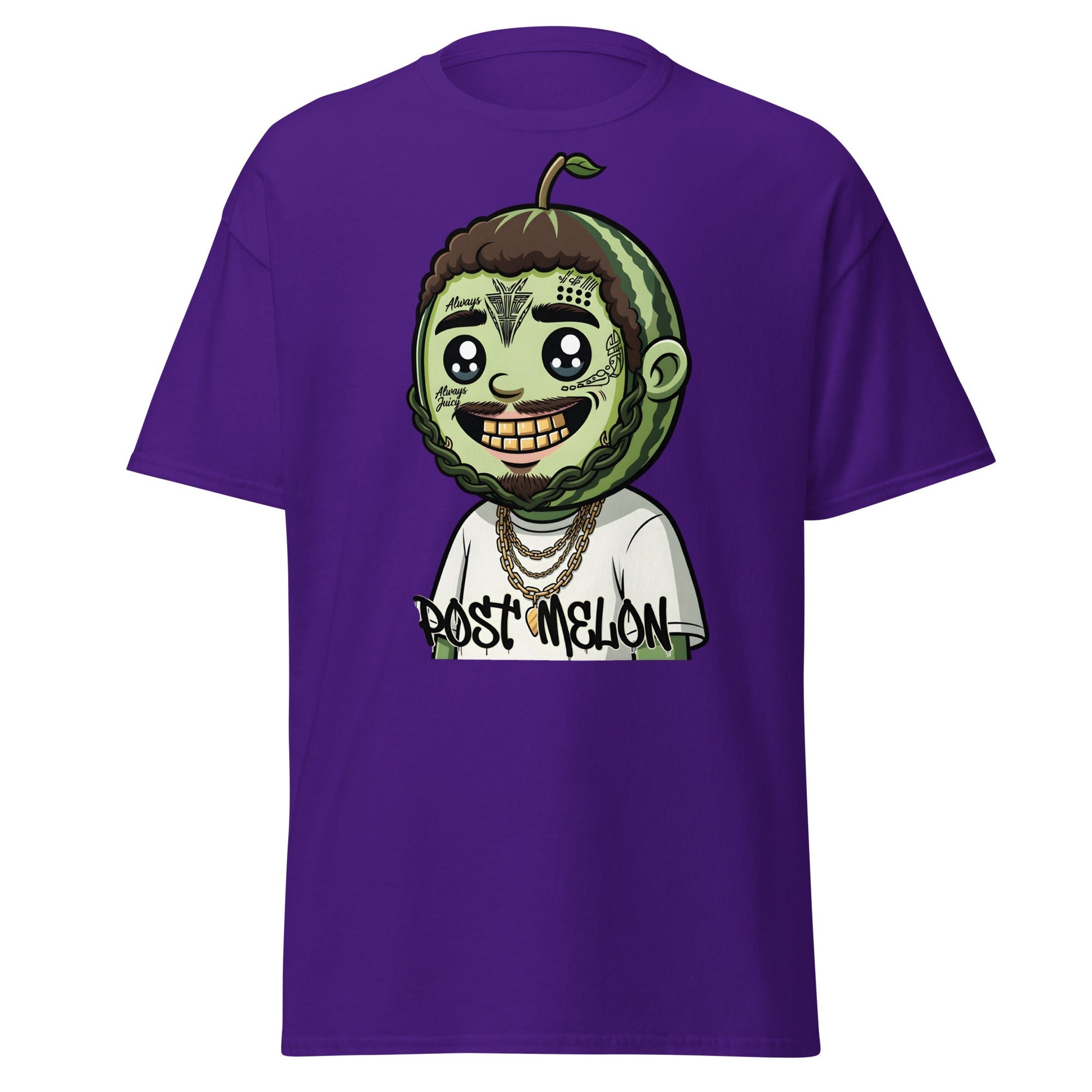 Post Melon T-Shirt - Funny Rap Parody Watermelon Tee - Purple - T-Shirts Online