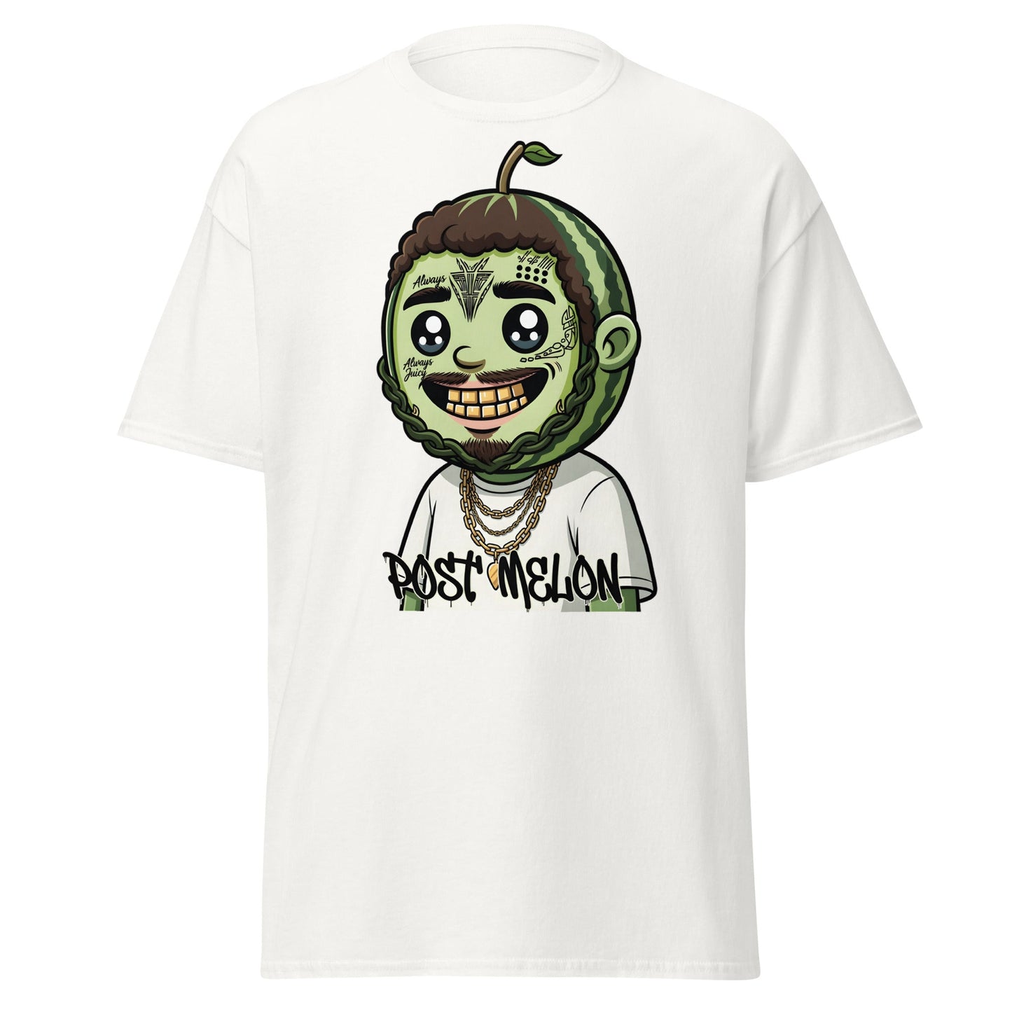 Post Melon T-Shirt - Funny Rap Parody Watermelon Tee - White - T-Shirts Online