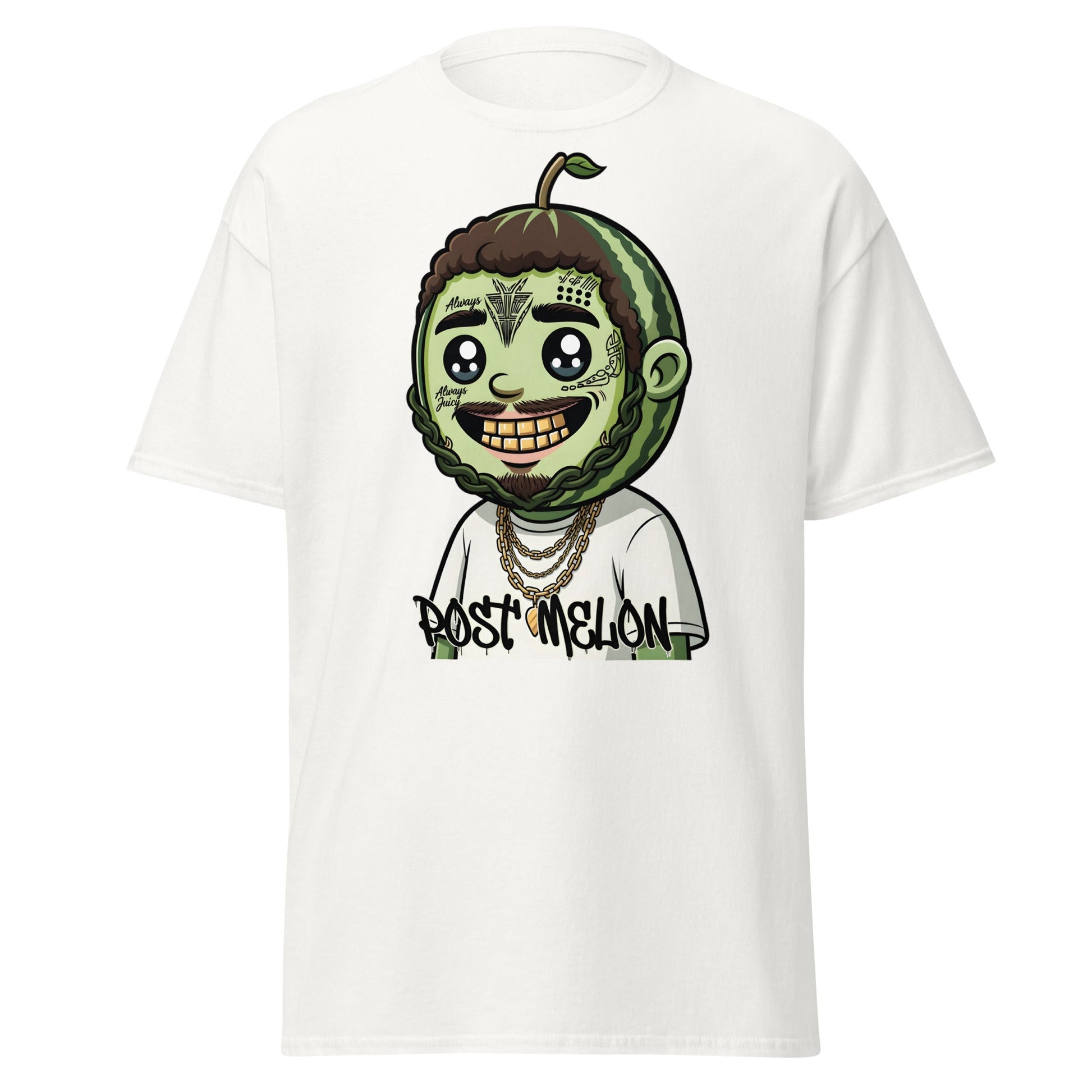 Post Melon T-Shirt - Funny Rap Parody Watermelon Tee - White - T-Shirts Online