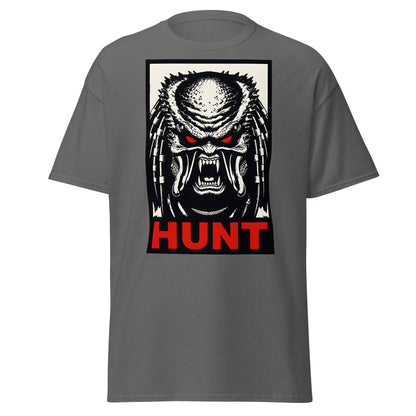 Predator Hunt T-Shirt - Sci - Fi Horror Graphic Tee - Charcoal - T-Shirts Online