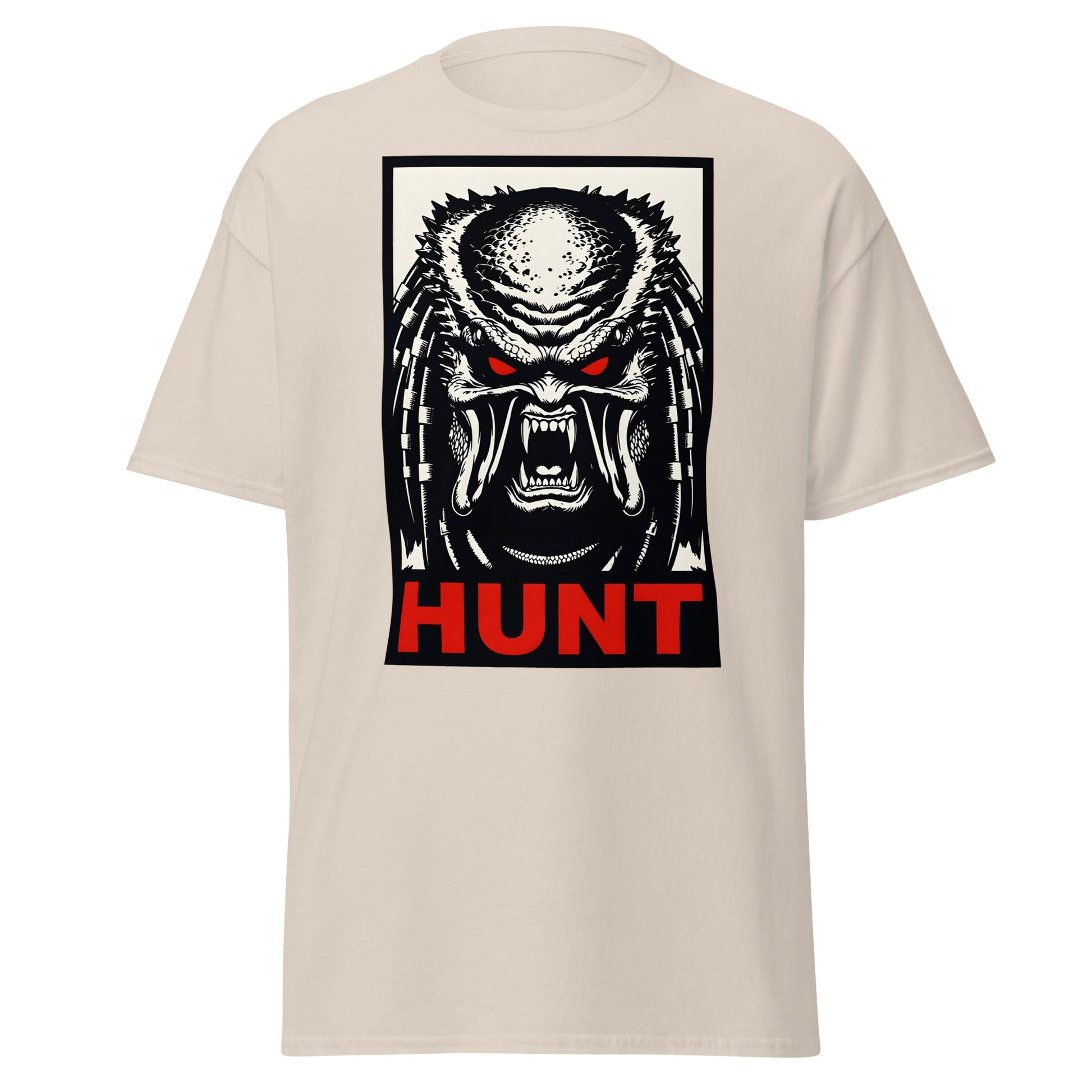Predator Hunt T-Shirt - Sci - Fi Horror Graphic Tee - Natural - T-Shirts Online