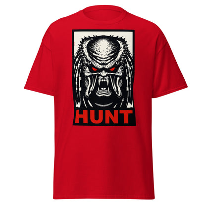 Predator Hunt T-Shirt - Sci - Fi Horror Graphic Tee - Red - T-Shirts Online