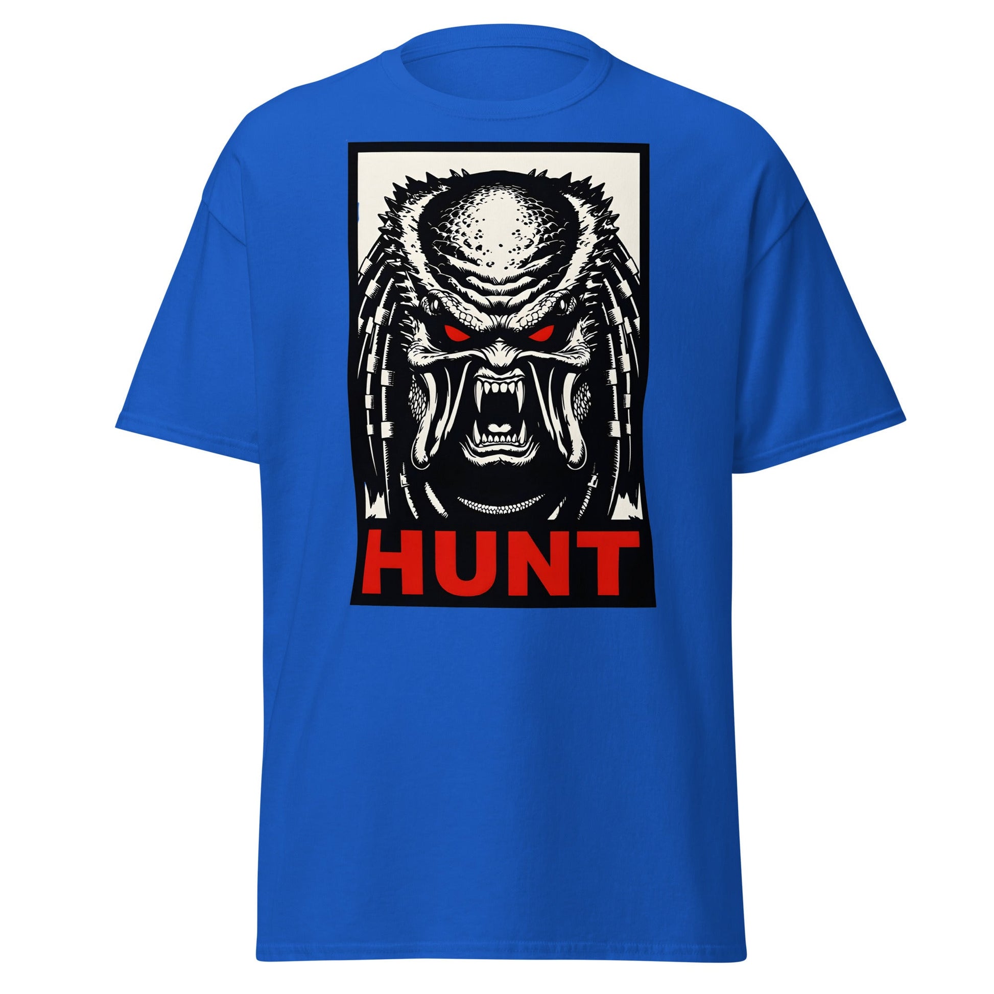 Predator Hunt T-Shirt - Sci - Fi Horror Graphic Tee - Royal - T-Shirts Online