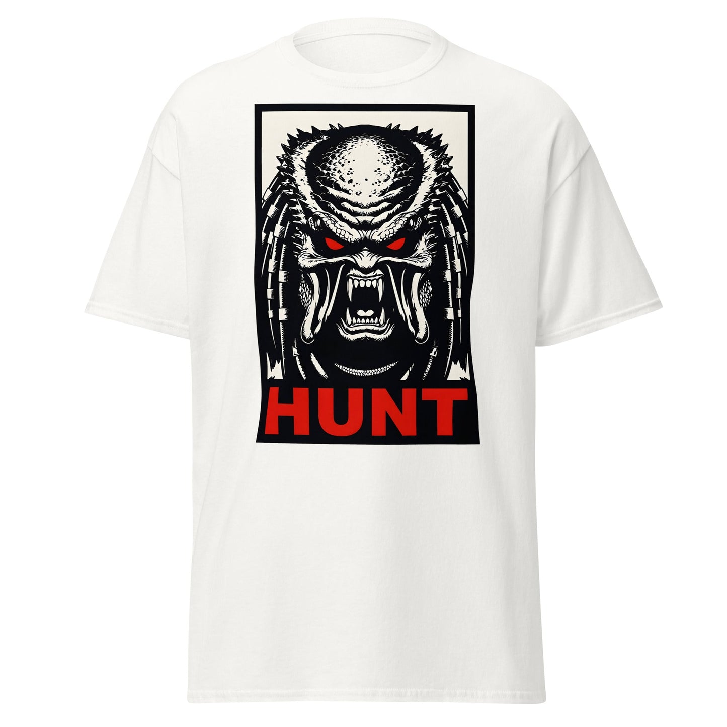 Predator Hunt T-Shirt - Sci - Fi Horror Graphic Tee - White - T-Shirts Online
