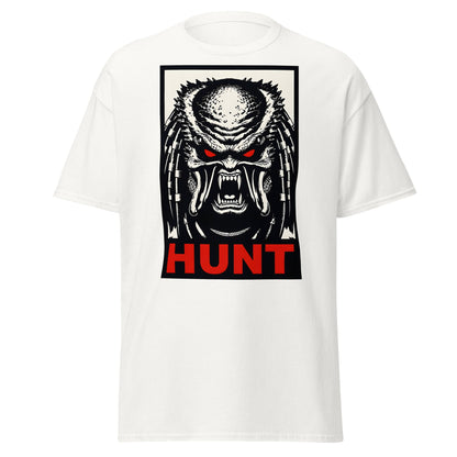 Predator Hunt T-Shirt - Sci - Fi Horror Graphic Tee - White - T-Shirts Online