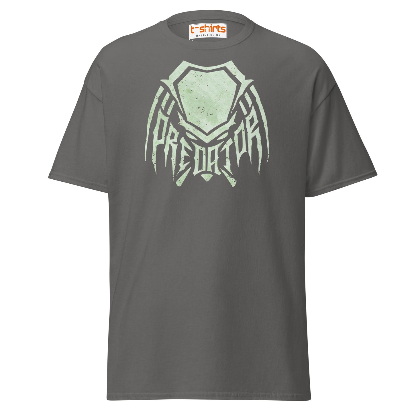Predator Mask Tribal Style T-Shirt - Charcoal - T-Shirts Online