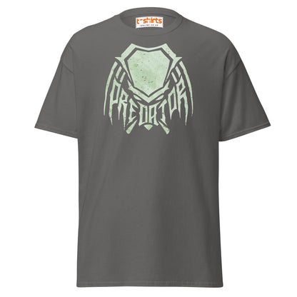 Predator Mask Tribal Style T-Shirt - Charcoal - T-Shirts Online