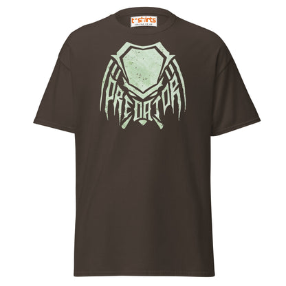 Predator Mask Tribal Style T-Shirt - Dark Chocolate - T-Shirts Online