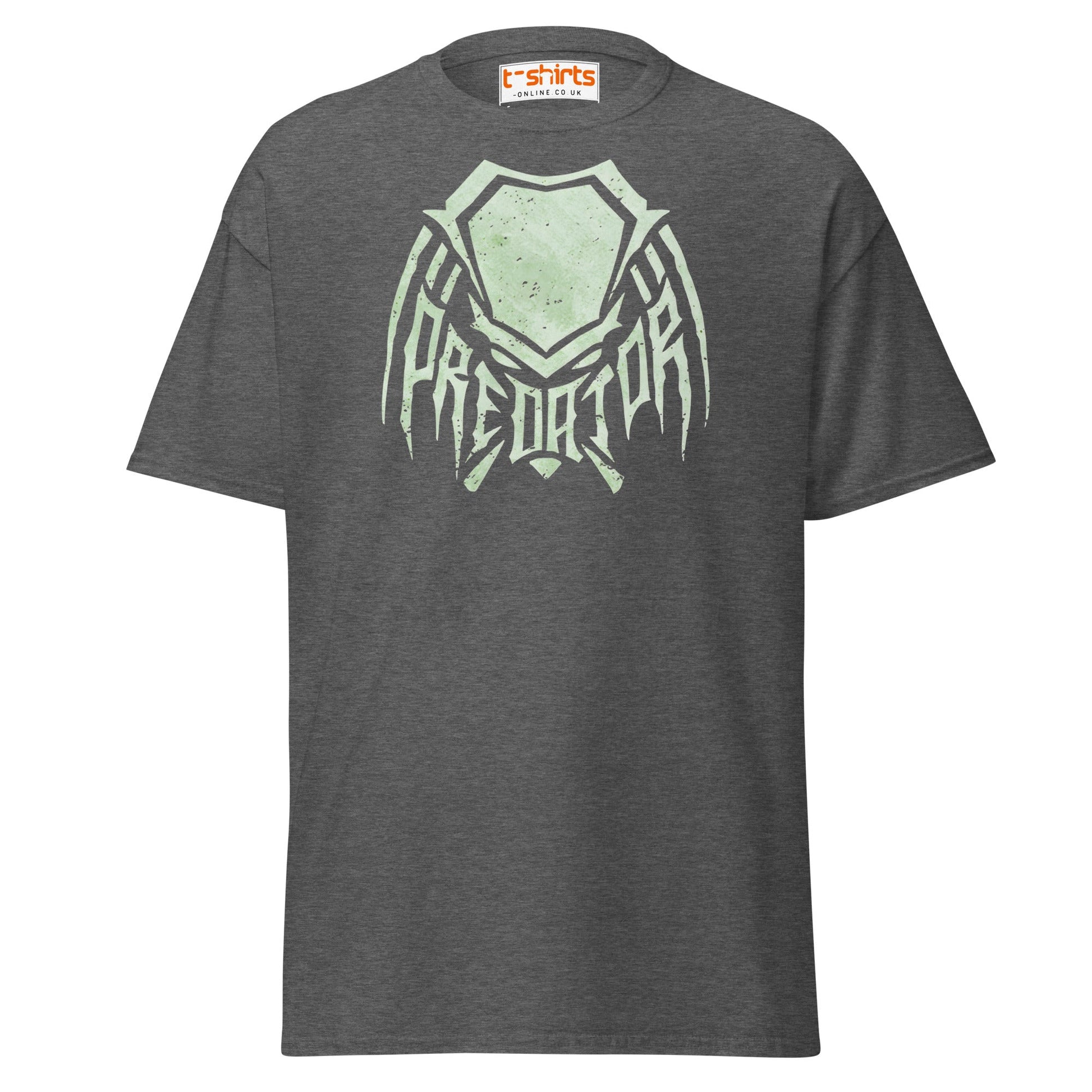 Predator Mask Tribal Style T-Shirt - Dark Heather - T-Shirts Online