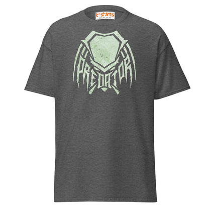 Predator Mask Tribal Style T-Shirt - Dark Heather - T-Shirts Online