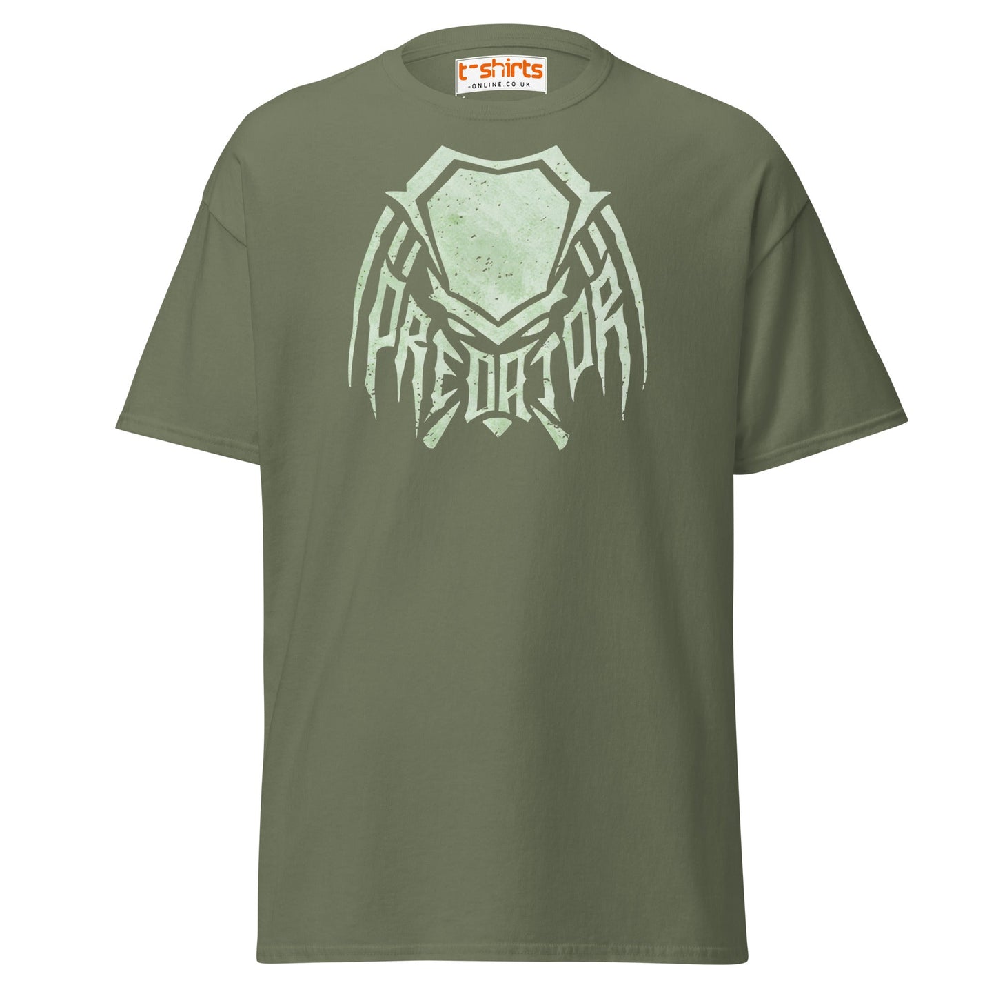 Predator Mask Tribal Style T-Shirt - Military Green - T-Shirts Online