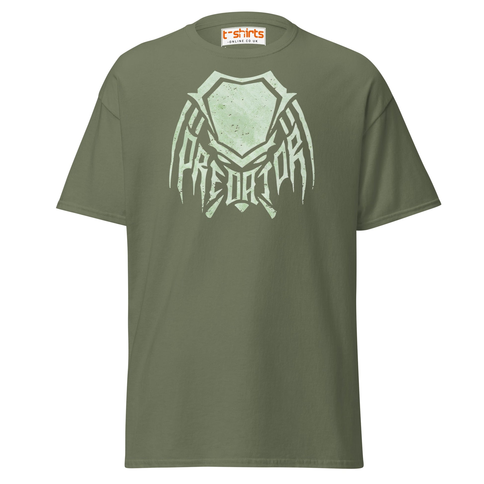 Predator Mask Tribal Style T-Shirt - Military Green - T-Shirts Online