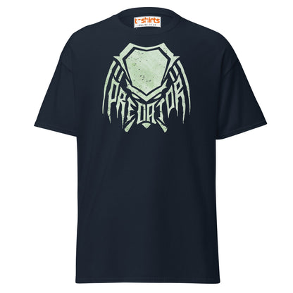 Predator Mask Tribal Style T-Shirt - Navy - T-Shirts Online