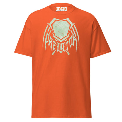 Predator Mask Tribal Style T-Shirt - Orange - T-Shirts Online