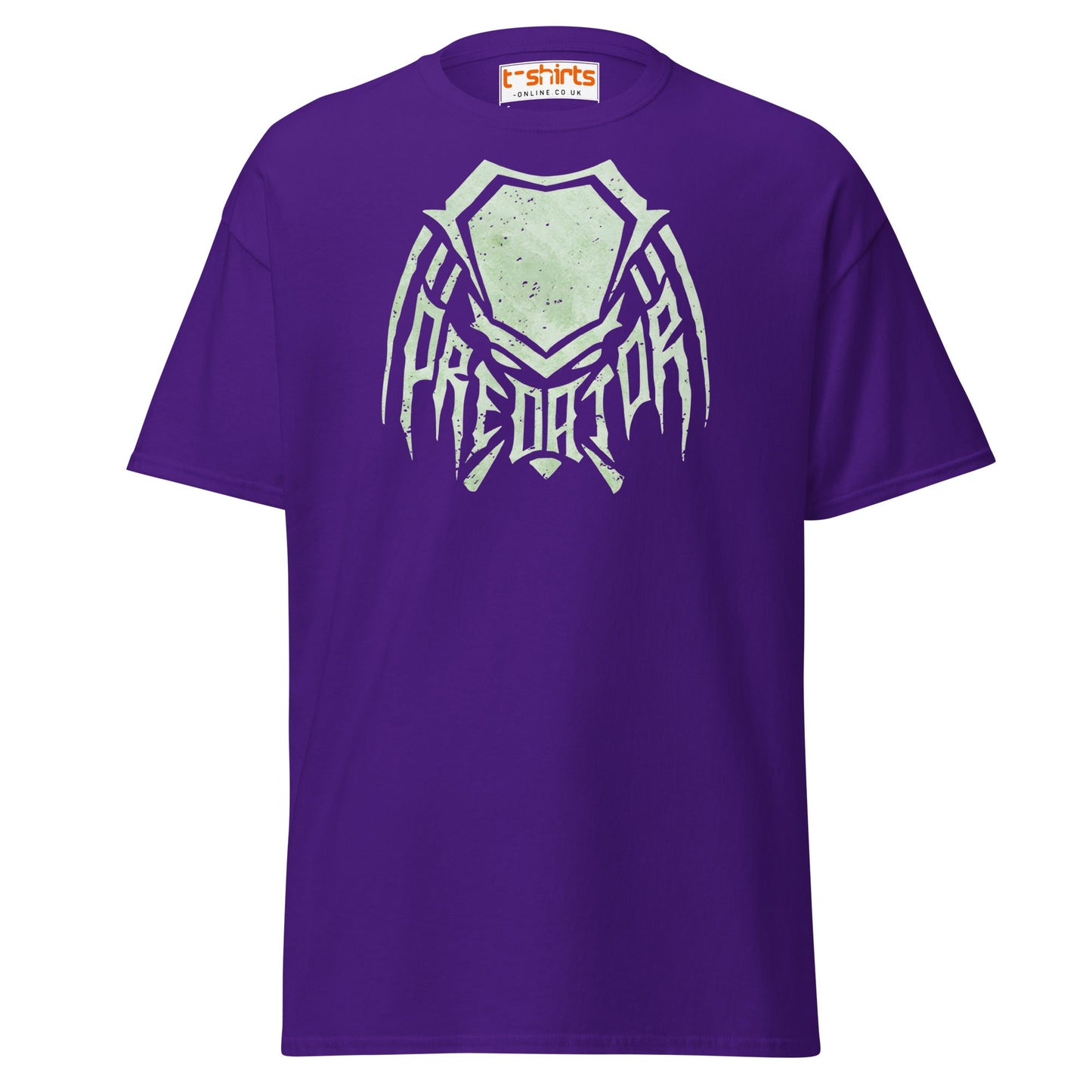 Predator Mask Tribal Style T-Shirt - Purple - T-Shirts Online