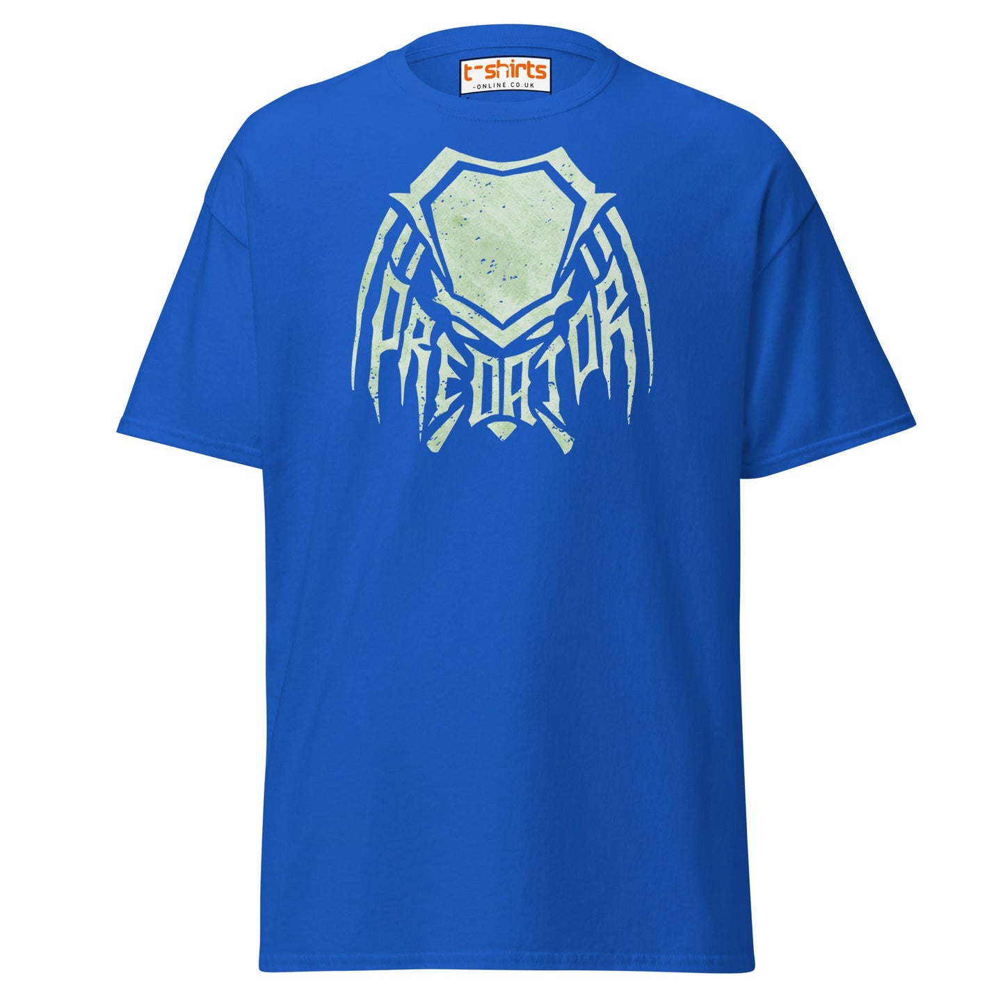 Predator Mask Tribal Style T-Shirt - Royal - T-Shirts Online