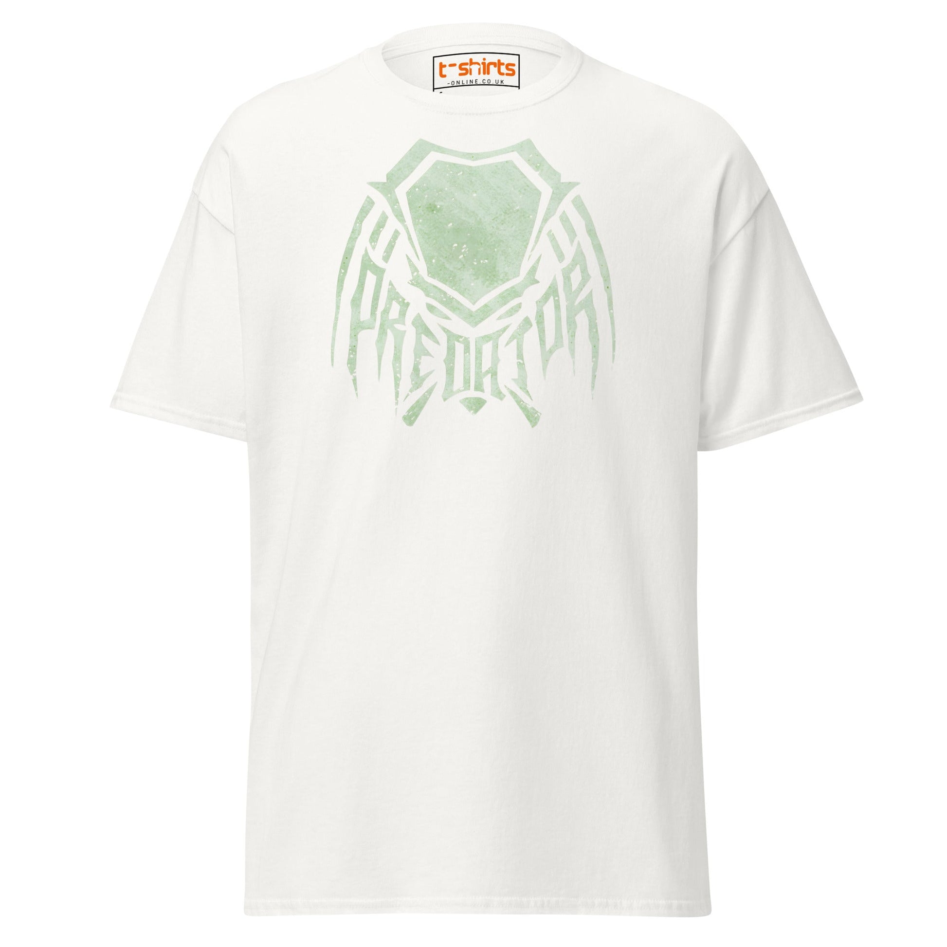 Predator Mask Tribal Style T-Shirt - White - T-Shirts Online