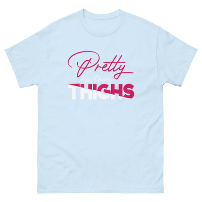 Pretty Eyes Chubby Thighs | Sassy T-Shirts - Light Blue - T-Shirts Online