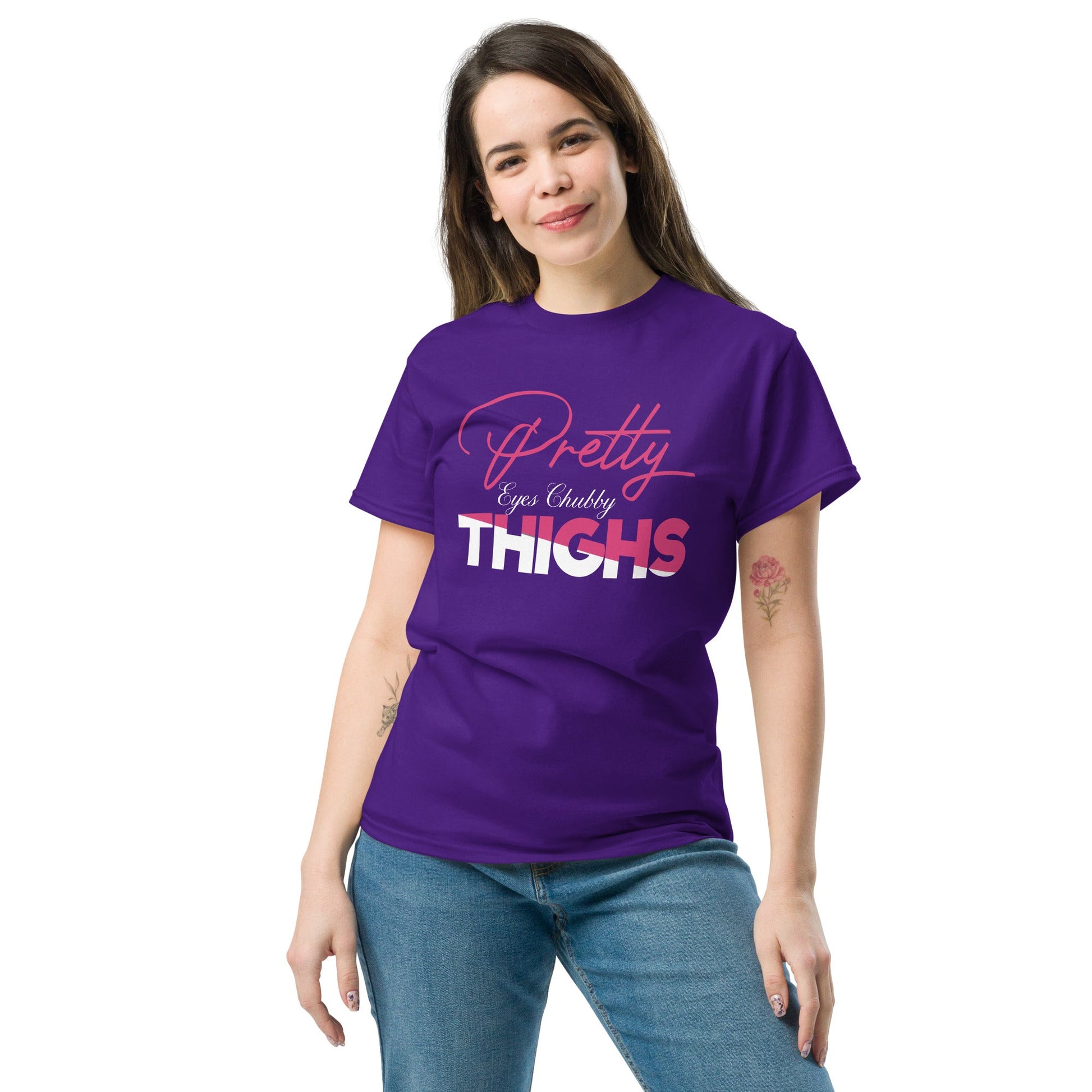 Pretty Eyes Chubby Thighs | Sassy T-Shirts - Black - T-Shirts Online