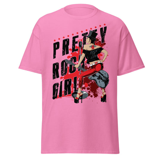 Pretty Rock Girl T-Shirt - Rockabilly Pin - Up Design - Azalea - T-Shirts Online