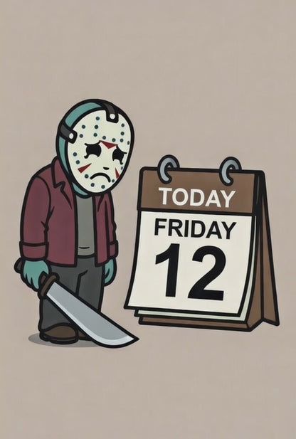 Sad Jason Friday the 12th T-Shirt - Funny Horror Tee