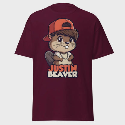 Justin Beaver Funny Parody T-Shirt | Cute Pun Graphic Tee