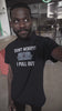 Video of a man wearing a black t-shirt with 'Don't Worry I Pull Out' on the front