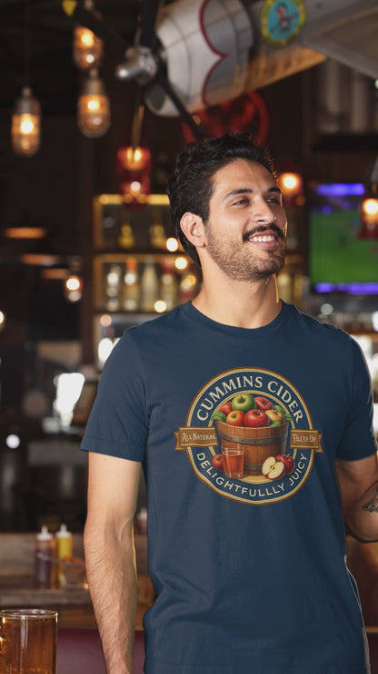 Cummins Cider T-Shirt | Lustiges Apfelwein-Wortspiel-T-Shirt für Erwachsene