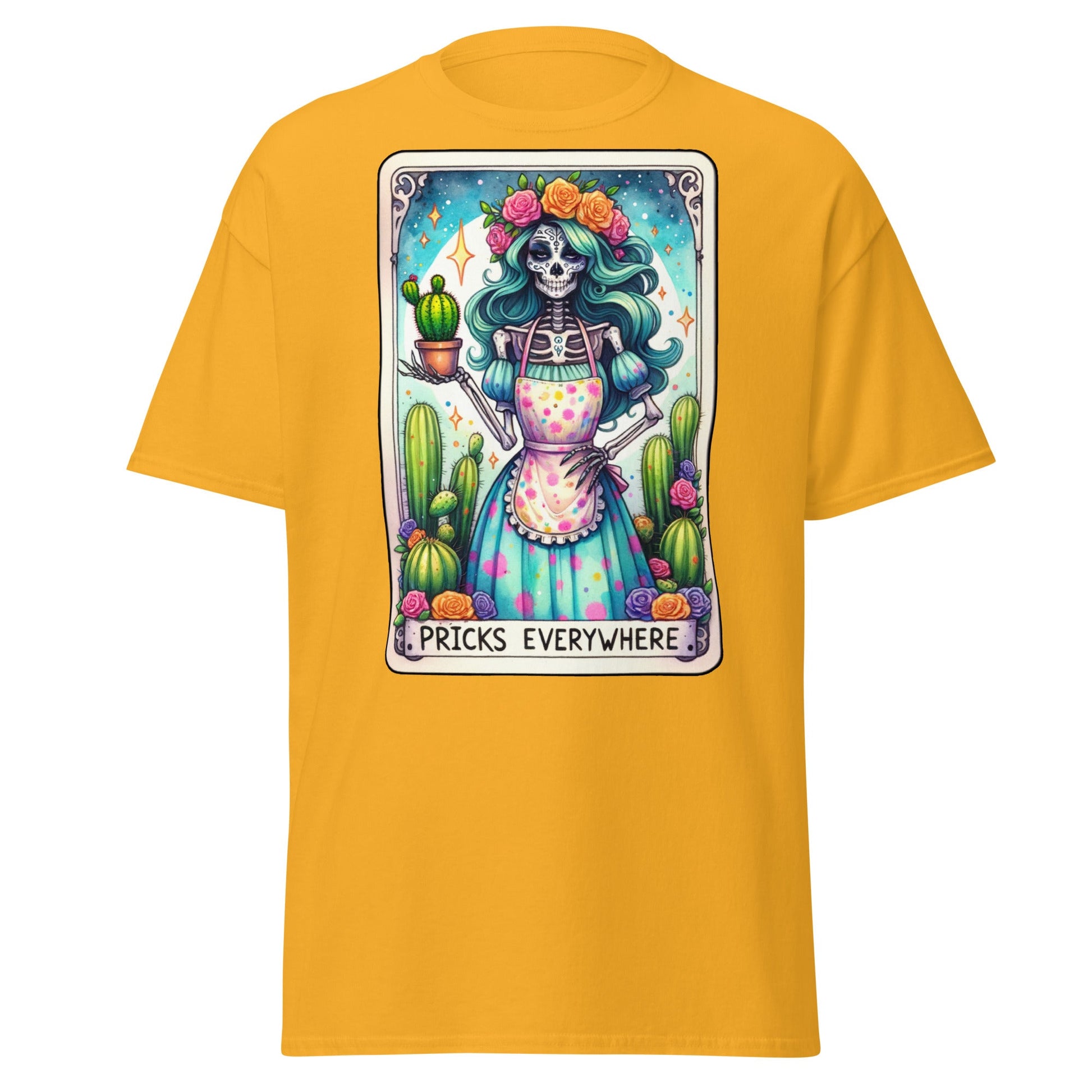 'Pricks Everywhere' Tarot | Tarot Card T-Shirt - Gold - T-Shirts Online