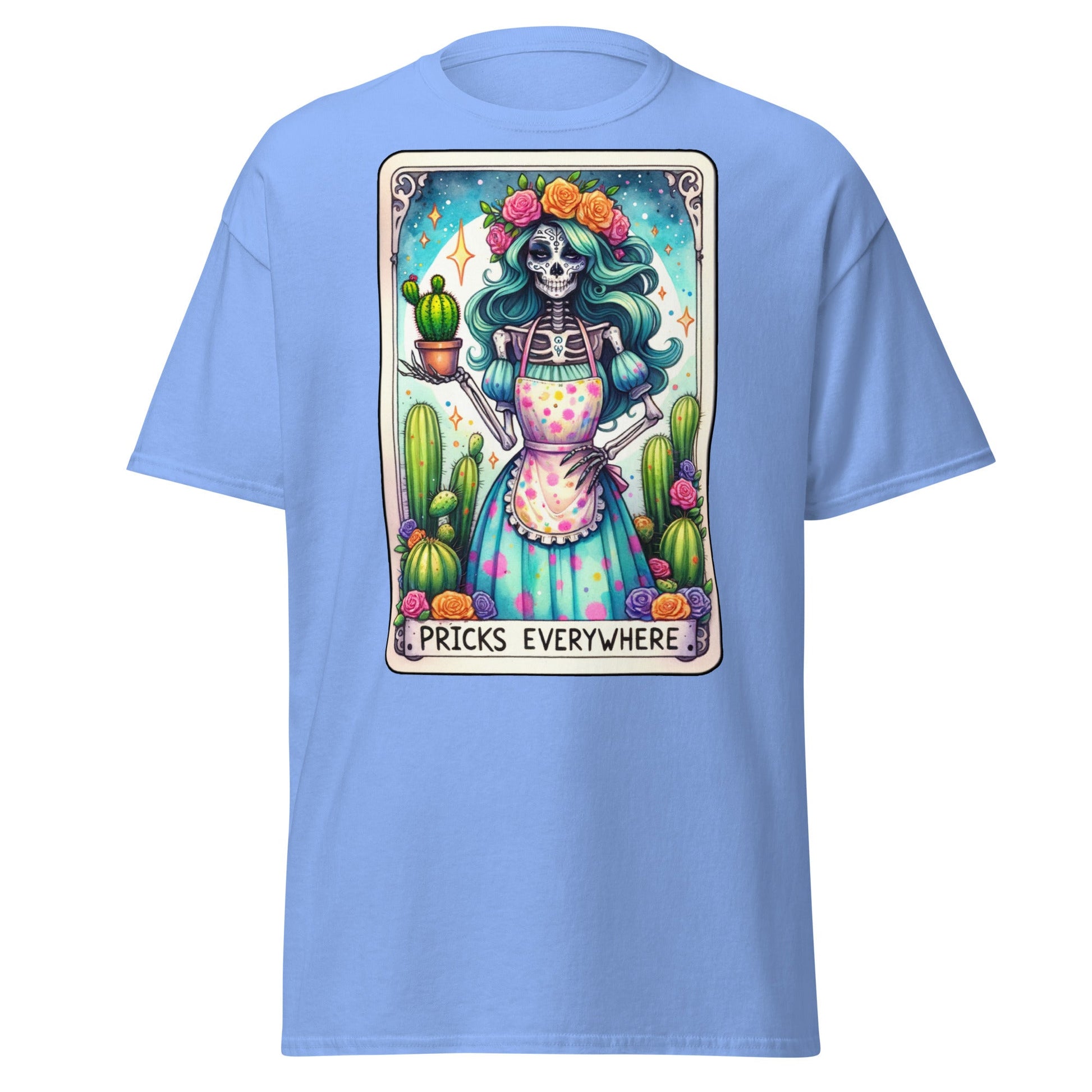 'Pricks Everywhere' Tarot | Tarot Card T-Shirt - Carolina Blue - T-Shirts Online
