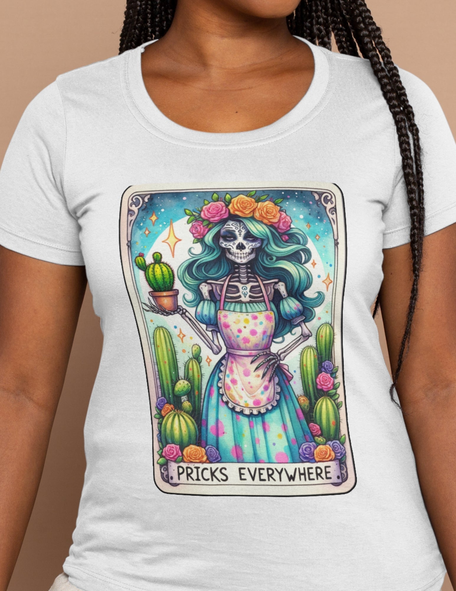 Pricks Everywhere Tarot | Tarot Card T-Shirt - Black - T-Shirts Online