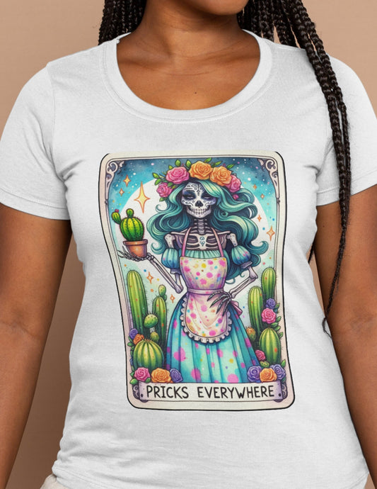 Pricks Everywhere Tarot | Tarot Card T-Shirt - Black - T-Shirts Online
